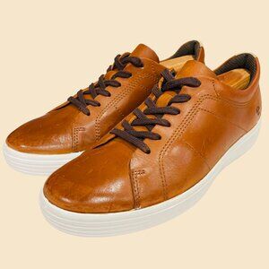 ECCO Men's Classic Sneakers Trainers Brown/White Size EU 42/US 9